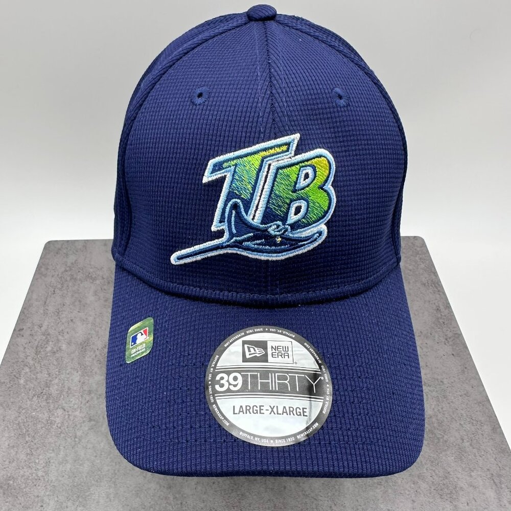 New Era‎ 39THIRTY Tampa Bay Rays 2025 Batting Practice Fitted Flex Hat Size L/XL